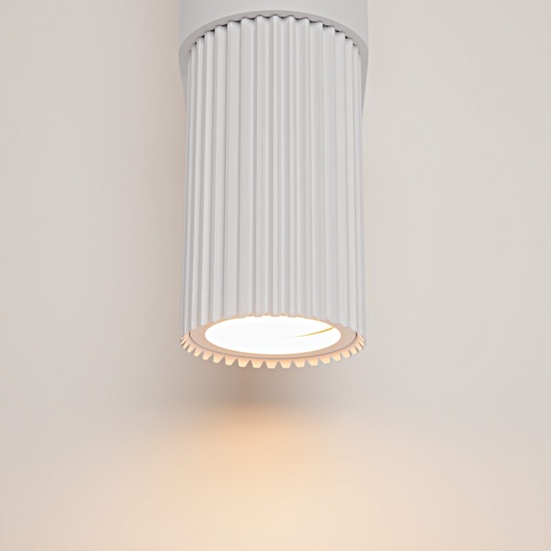 dynamics up & down wall light, white, 2 lamp, metal, 6cm wide