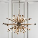 Lamlu Chandelier, Brass, Large, 8 Light, 80cm