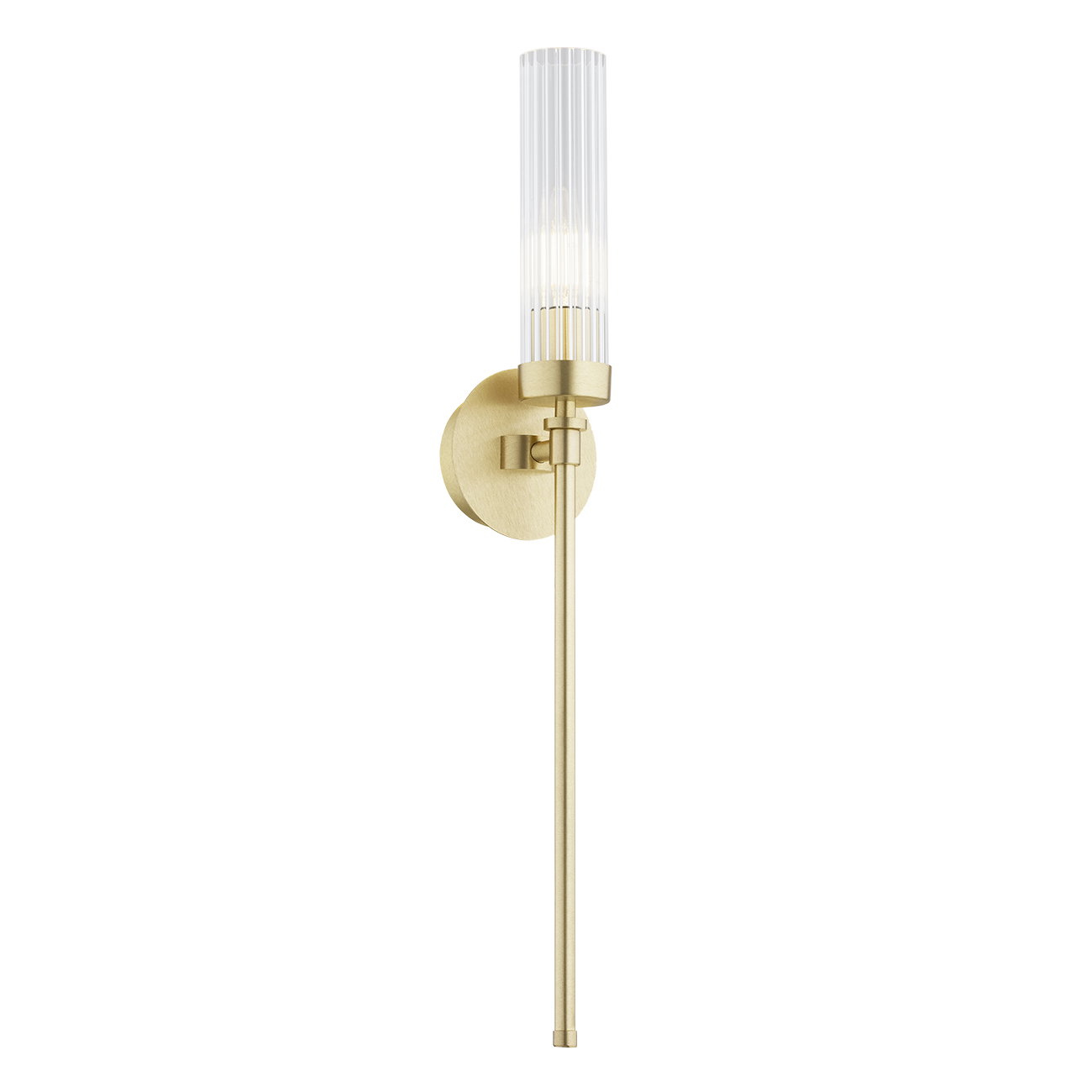 Brezton 1-Light Wall Sconce, Clear (Fluted) Glass, Brushed Brass Brezton 1-Light Wall Sconce, Clear (Fluted) Glass, Brushed Brass
