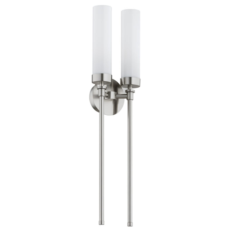 Brezton 2-Light Wall Sconce, Frosted Glass, Brushed Nickel Image 7