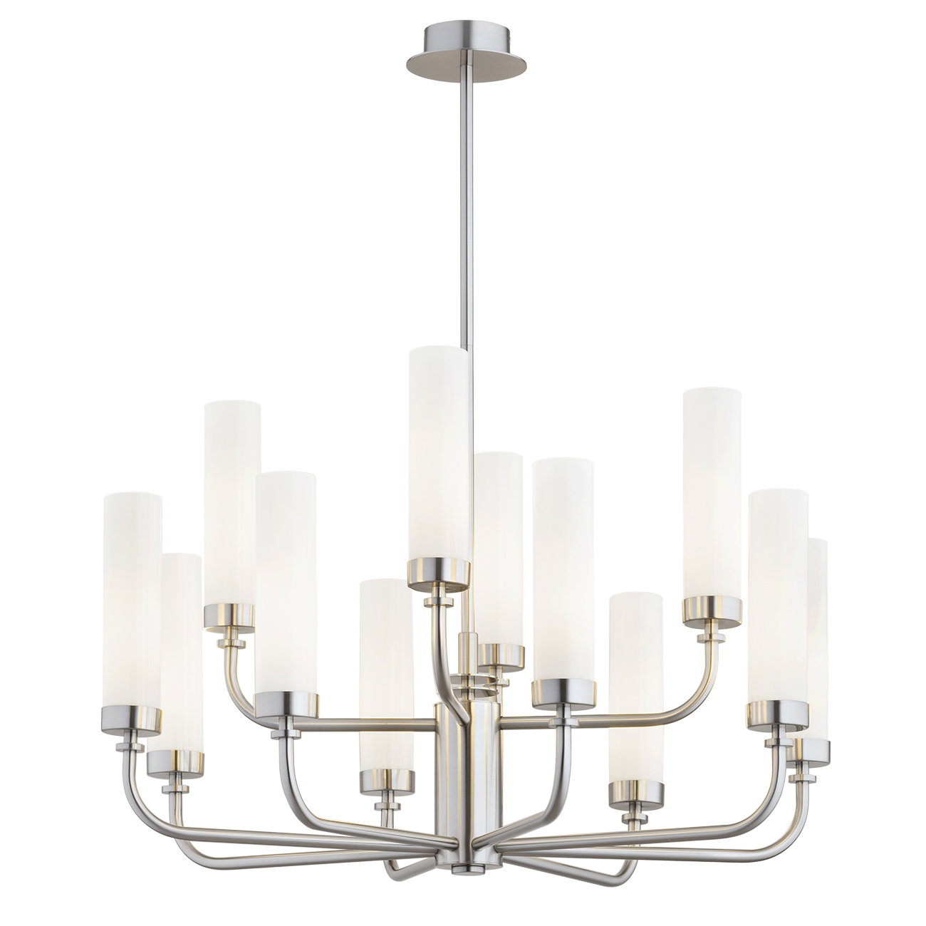 Brezton Chandelier 12-Light, Glass, Galvanized Steel Brezton Chandelier 12-Light, Glass, Galvanized Steel