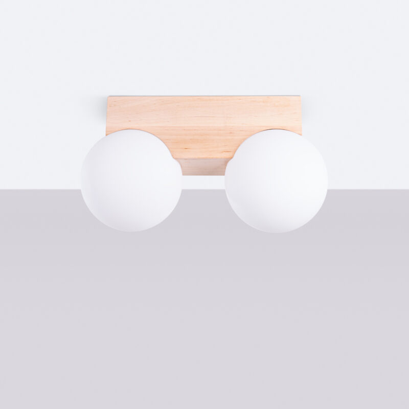 Bulbo Ceiling lamp 2 natural wood Image 2