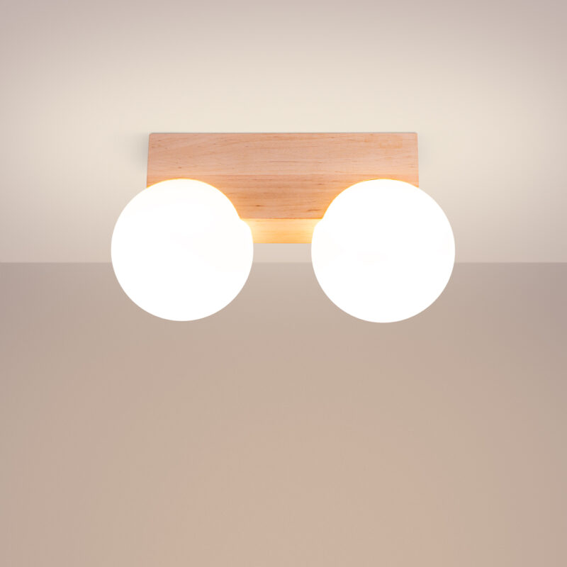 Bulbo Ceiling lamp 2 natural wood Image 3