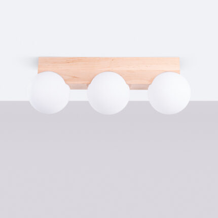 Bulbo Ceiling lamp 3 natural wood Image 2