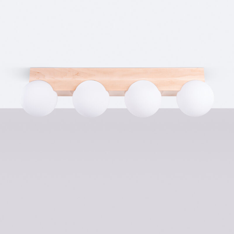 Bulbo Ceiling lamp 4 natural wood Image 2