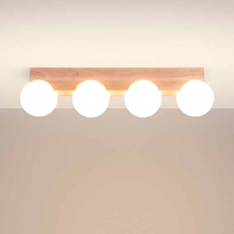 Bulbo Ceiling lamp 4 natural wood Image 3