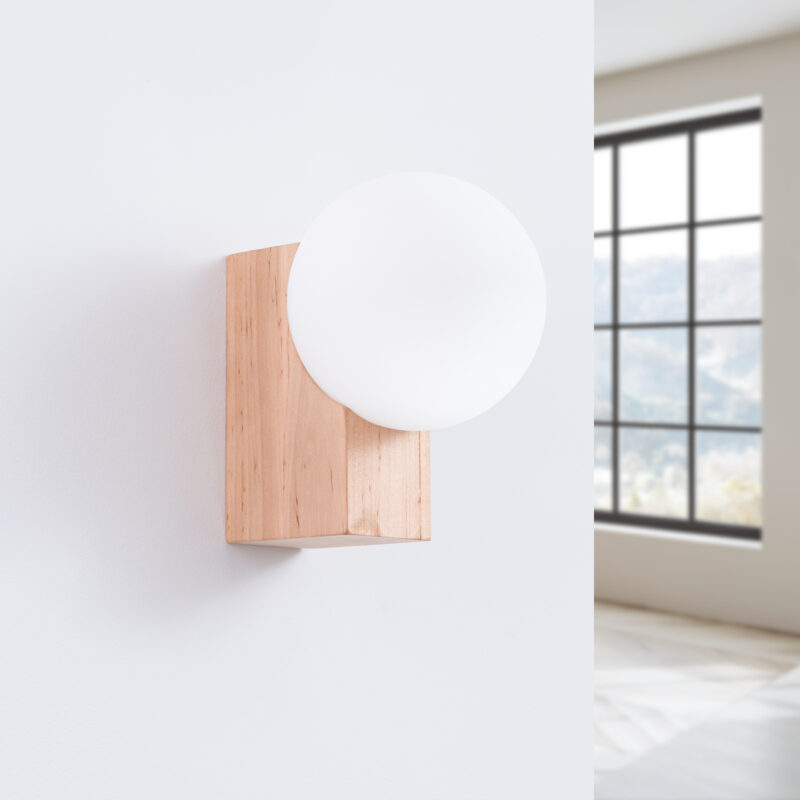 Bulbo Wall lamp natural wood Image 2