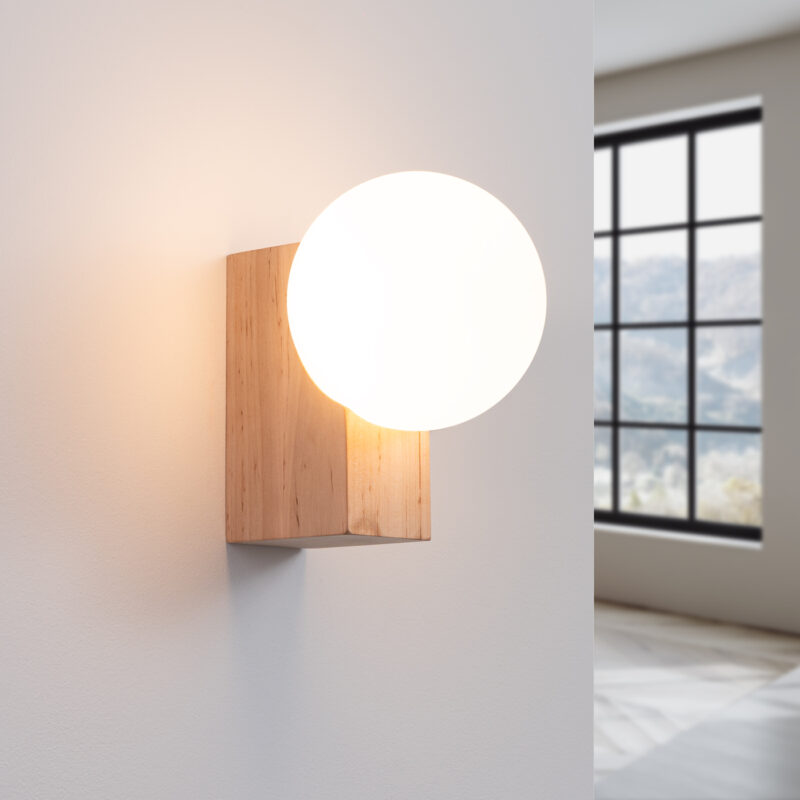 Bulbo Wall lamp natural wood Image 3