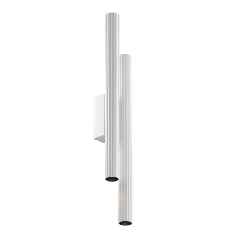 Calipso White Double Tube Wall Light, 2700k LED, 24W, 49cm Height, 4 Light - Image 2