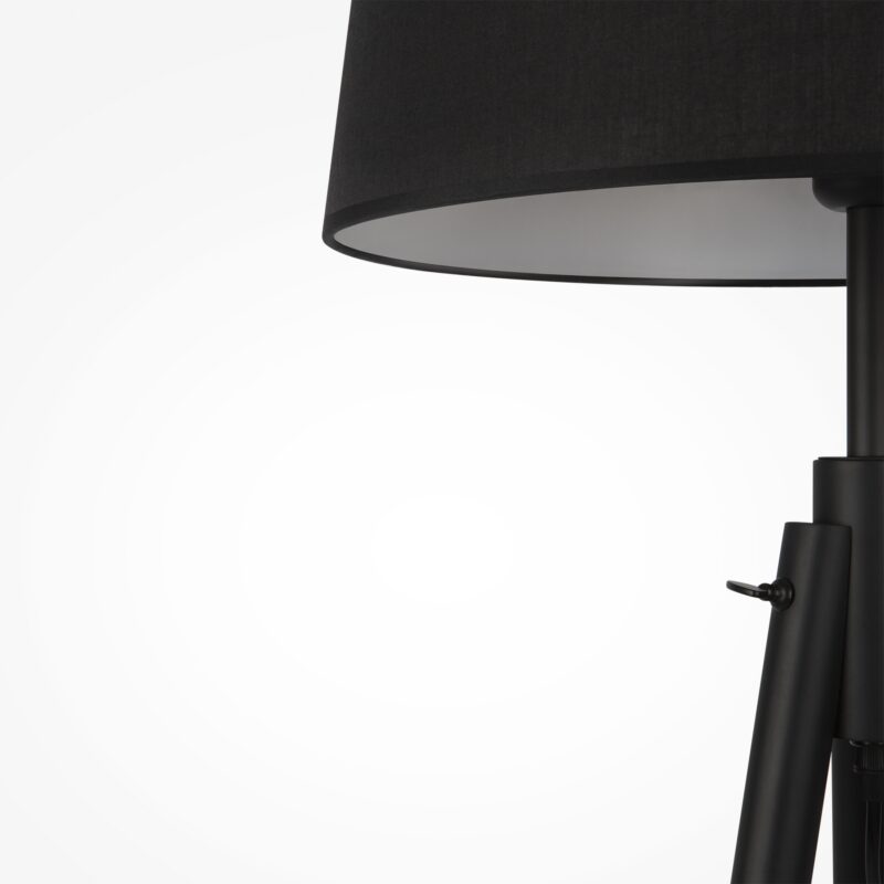 Calvin Black Floor lamp, Metal and wood Image 3