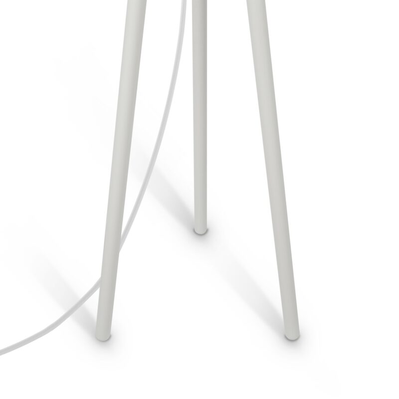 Calvin White Floor lamp, Metal and wood Image 2