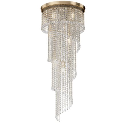 Cascade Gold Chandelier, Metal