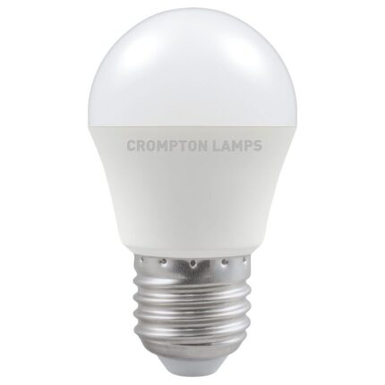 crompton dimmable es led golf ball, frosted, daylight 6500k, 5w