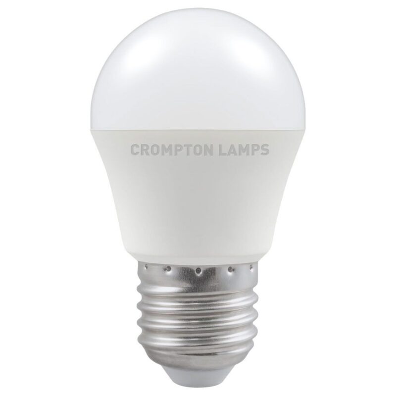 crompton es led golf ball, frosted, daylight 6500k, 5.5w, non dimmable