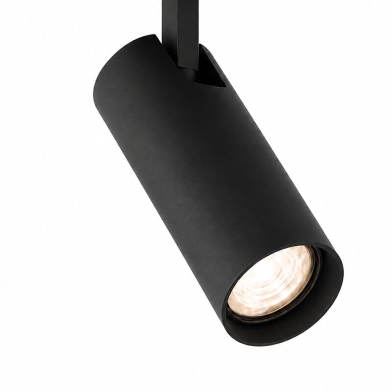 lensa black surface mounted adjustable ceiling spotlight, 1 light, gu10, 8cm wide