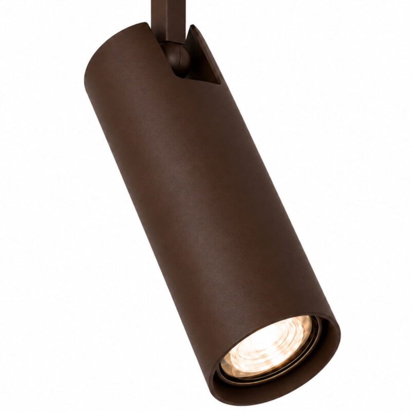 lensa brown recessed adjustable ceiling spotlight, 1 lamp, gu10, 8cm wide