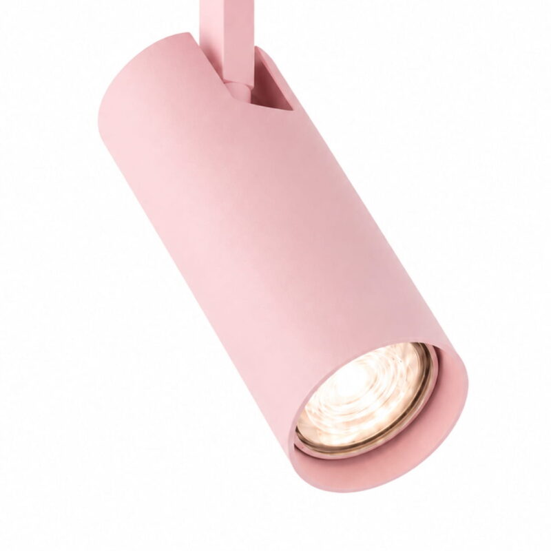 lensa pink surface mounted ceiling spotlight, adjustable, 1 lamp, gu10, 8cm wide