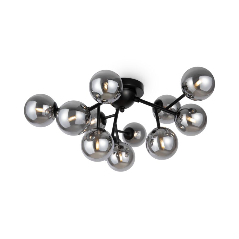 Dallas Black Ceiling luminaire, Metal