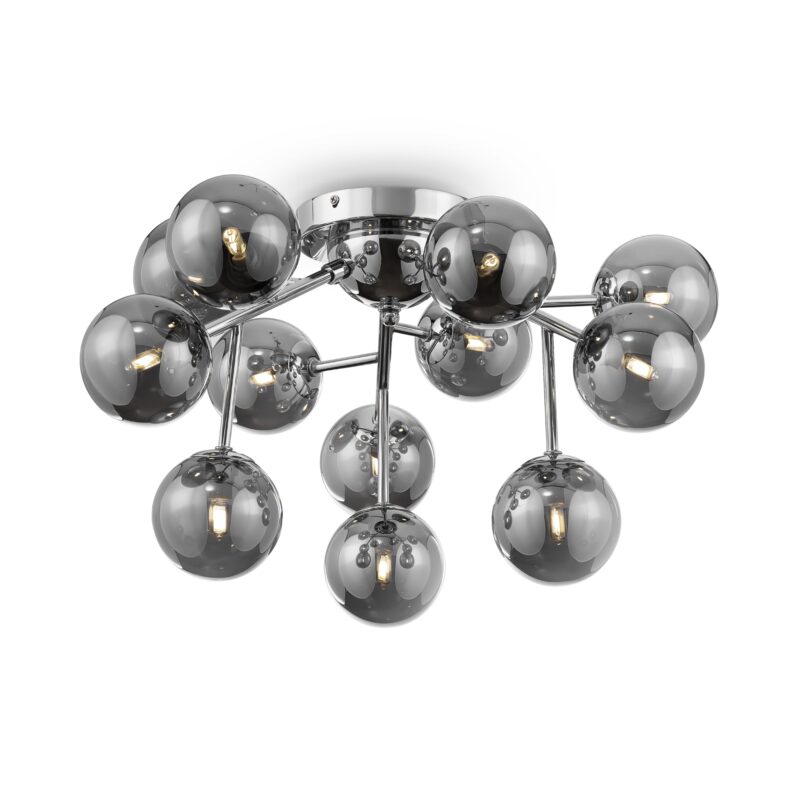 Dallas Chrome Ceiling luminaire, Metal