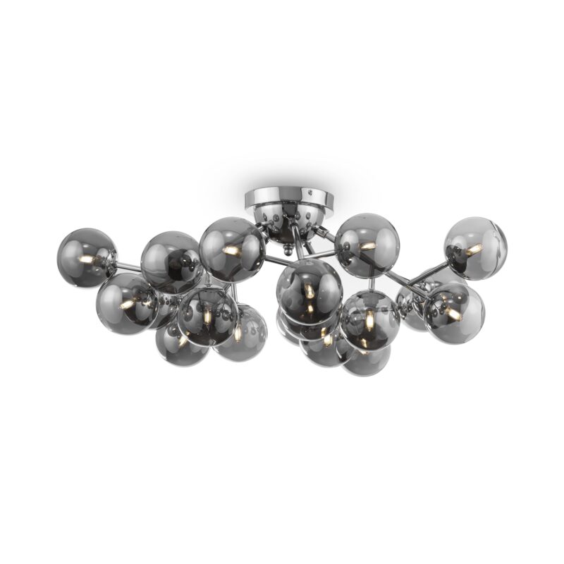 Dallas Chrome Ceiling luminaire, Metal