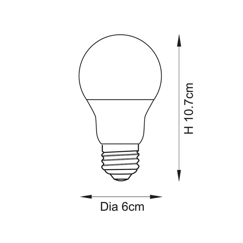 sl e27 gls led bulb, frosted, warm white, 8.5w, dimmable (copy)
