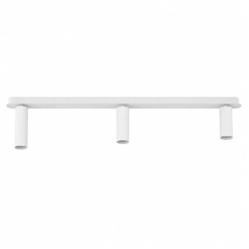 lensa white 3 lamp bar spotlight, adjustable, steel, gu10, 100cm length