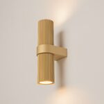 Dynamics Up & Down Wall Lamp, Gold, 2 Light, Metal, 6cm Wide