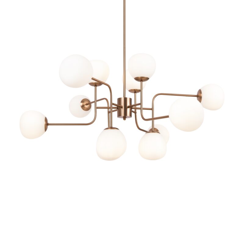 Erich Gold Chandelier, Metal Image 2