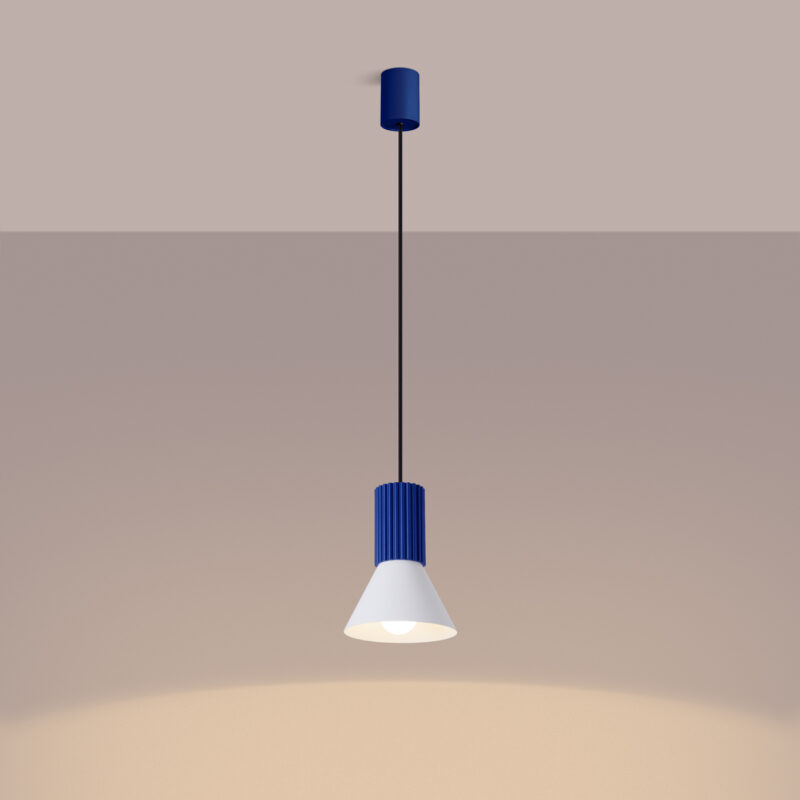 Estria Pendant lamp 1 white/ultramarine Image 4