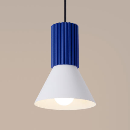 Estria Pendant lamp 1 white/ultramarine Image 5