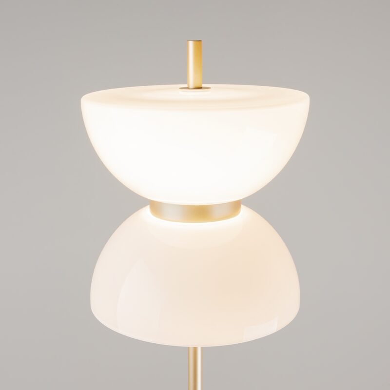 kyoto gold & grey marble led floor lamp, glass, metal, 1 light, 145cm height