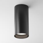 Focus Black Ceiling Spotlight, Metal Cylinder, GU10, 6cm Diameter