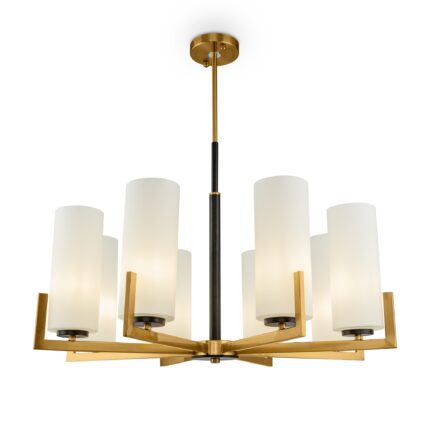 Fortano Black and brass Chandelier, Metal Image 3