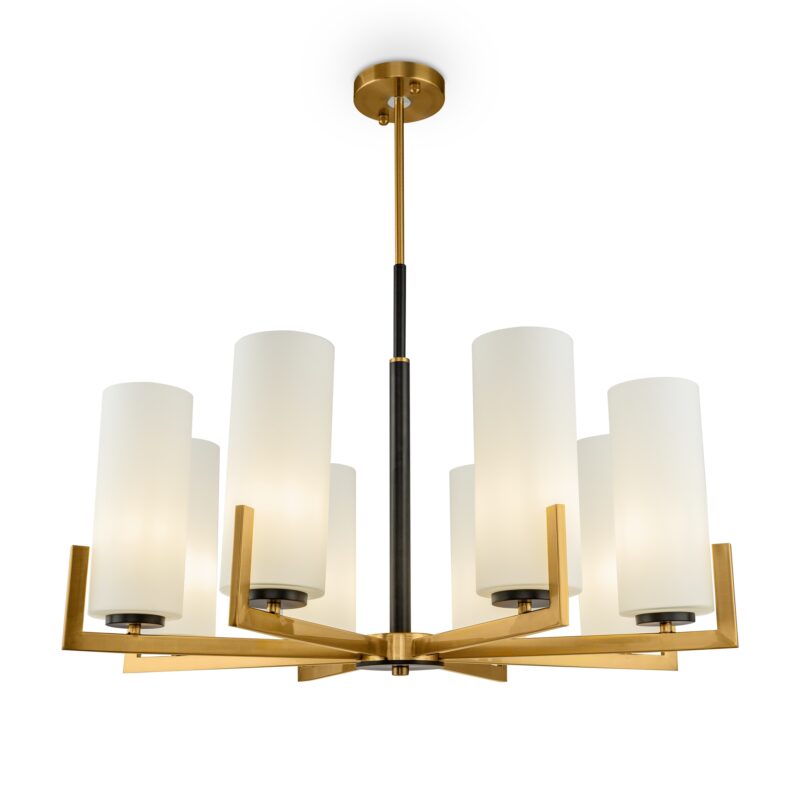 Fortano Black and brass Chandelier, Metal Image 3