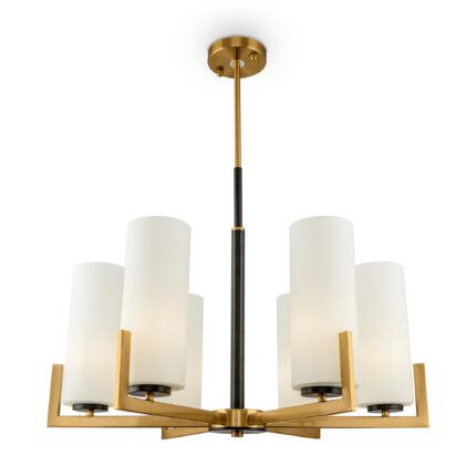 Fortano Black and brass Chandelier, Metal