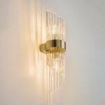 Frame 2 Lamp Wall Light, Clear Glass Rods, Metal, 10.4cm Wide