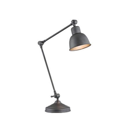 Anthracite grey adjustable desk lamp with articulated arm and dome shade.