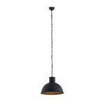 Fratu Hanging Pendant Lamp, Black, 1 Lamp, 38cm