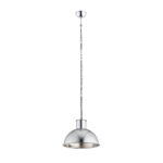 Fratu Pendant Lamp, 1 Light, Brushed Chrome, 38cm