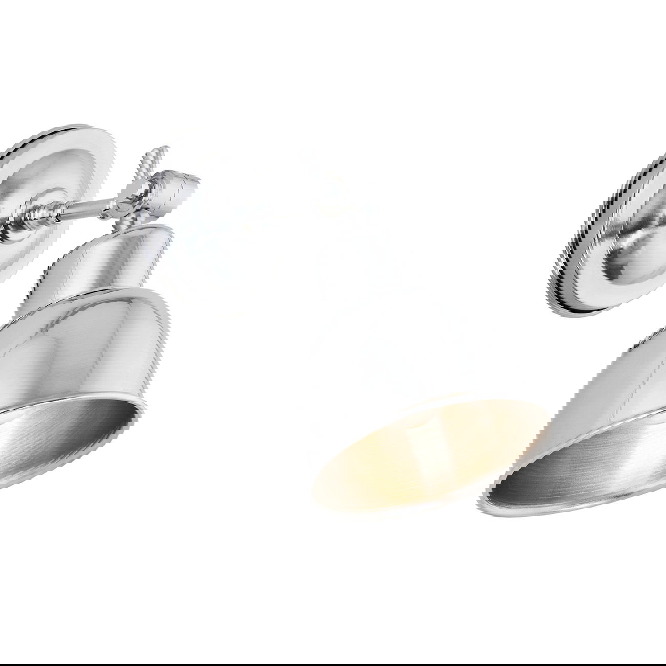 AL1F7L7X6 - Main Image - Fratu Ceiling/Wall Lamp, Brushed Chrome Brushed chrome adjustable wall ceiling light with dome shade.