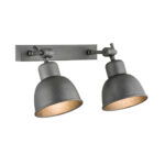 Fratu Wall Lamp, 2 Light Adjustable Shades, Anthracite Grey