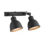 Fratu Adjustable Wall Light, 2 Lamp, Black