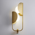 Tropic Right Wall Light, Brass, 2 Lamp, Metal, Opal Glass, 21.5cm Wide