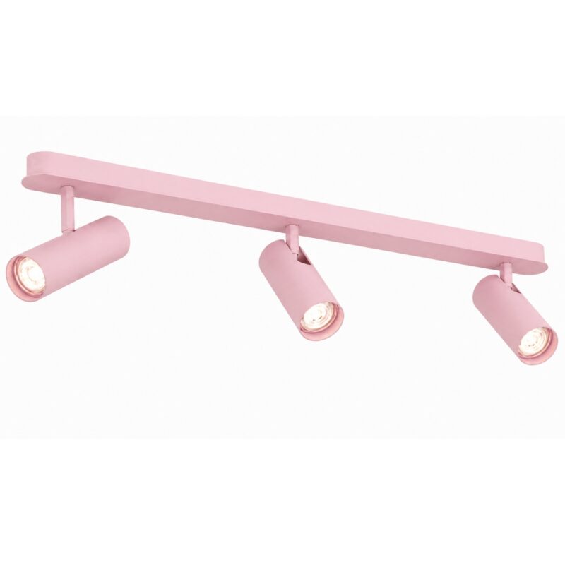 lensa pink 3 light bar spotlight, adjustable heads, steel, gu10, 100cm length