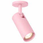 Lensa Pink Recessed Adjustable Ceiling Spotlight, 1 Light, GU10, 8cm Wide