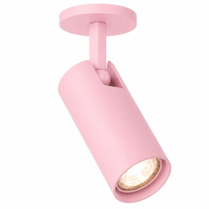 lensa pink recessed adjustable ceiling spotlight, 1 light, gu10, 8cm wide