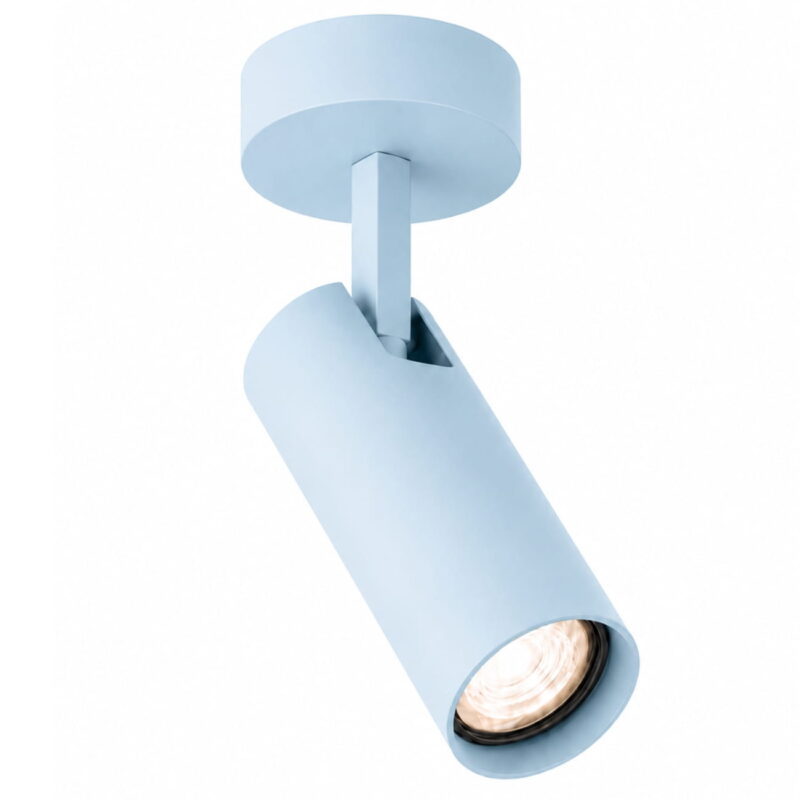 lensa sky blue surface mounted adjustable ceiling spotlight, 1 lamp, gu10, 8cm wide