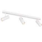 Lensa White 3 Lamp Bar Spotlight, Adjustable, Steel, GU10, 100cm Length