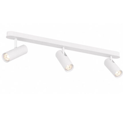 lensa white 3 lamp bar spotlight, adjustable, steel, gu10, 100cm length