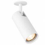 Lensa White Recessed Adjustable Ceiling Spotlight, 1 Light, GU10, 8cm Wide